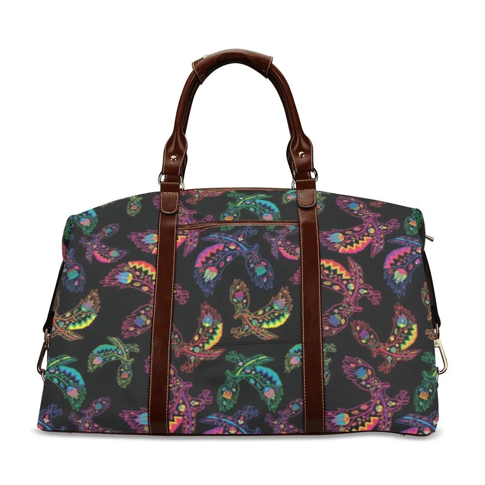 Neon Floral Eagles Classic Travel Bag