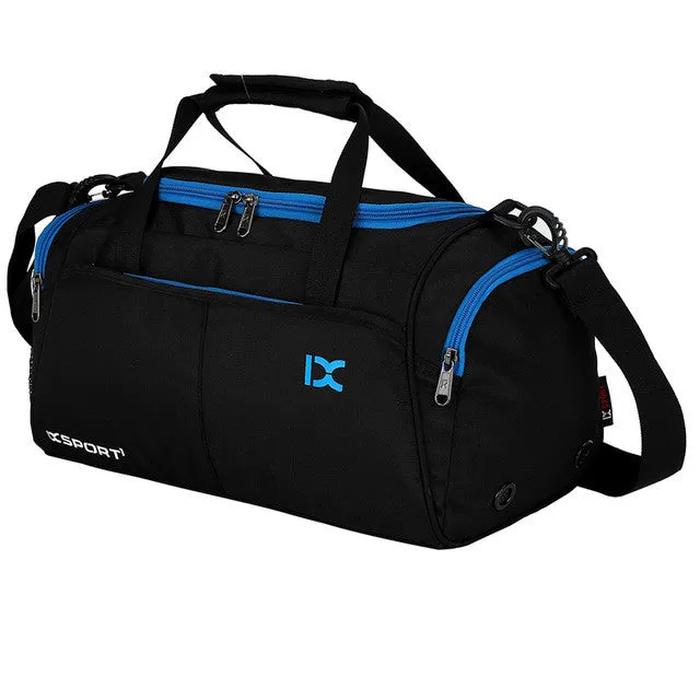 Nylon Waterproof Sports Duffel Bag - Blue