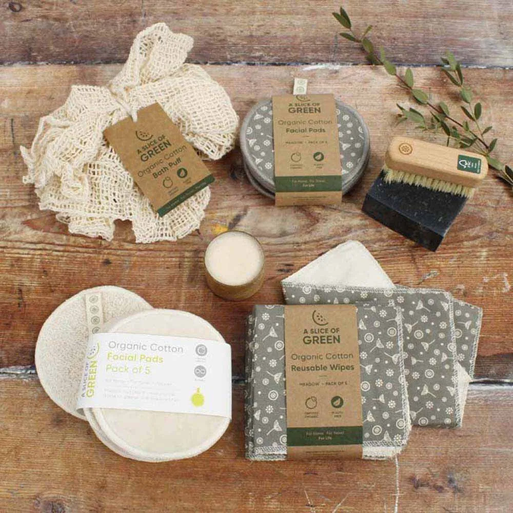 Organic Cotton Reusable Wipes - Meadow - Pack of 5