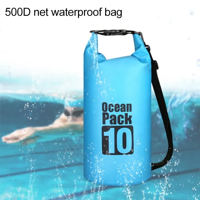 Outdoor Waterproof Single Shoulder Bag Dry Sack PVC Barrel Bag, Capacity: 15L (Dark Blue)