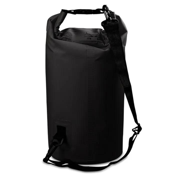 Outdoor Waterproof Single Shoulder Bag Dry Sack PVC Barrel Bag, Capacity: 3L (Black)