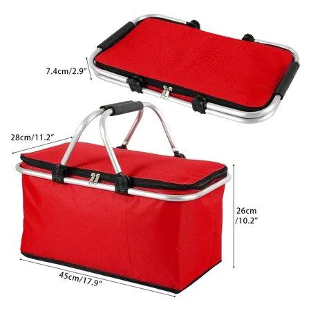 Picnic Basket Thermal Foldable Bag Basket