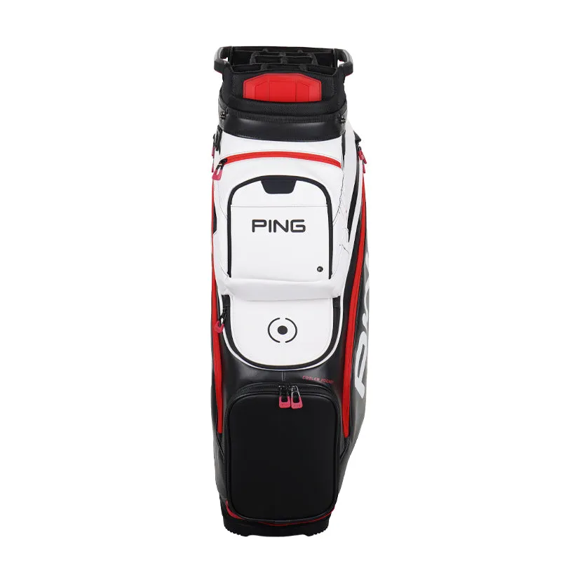 PING DLX Cart Bag (Black/White/Scarlett)