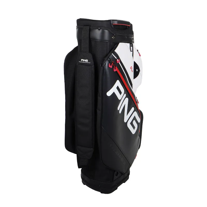 PING DLX Cart Bag (Black/White/Scarlett)