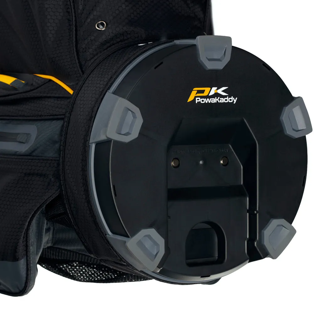 PowaKaddy DLX-Lite Cart Bag - Gun Metal/Yellow Trim