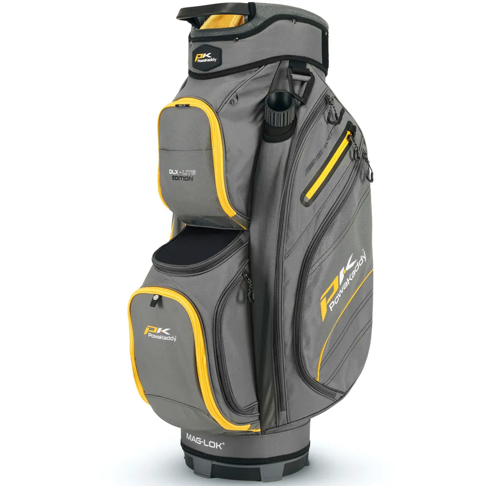 PowaKaddy DLX-Lite Cart Bag - Gun Metal/Yellow Trim