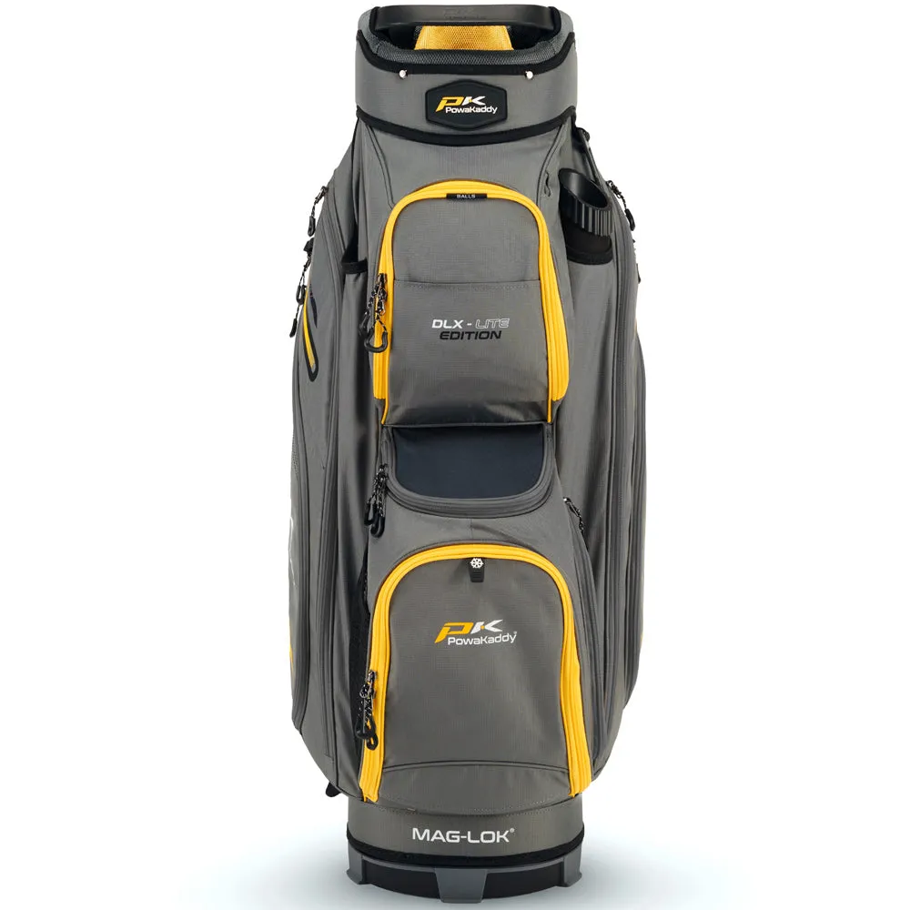 PowaKaddy DLX-Lite Cart Bag - Gun Metal/Yellow Trim