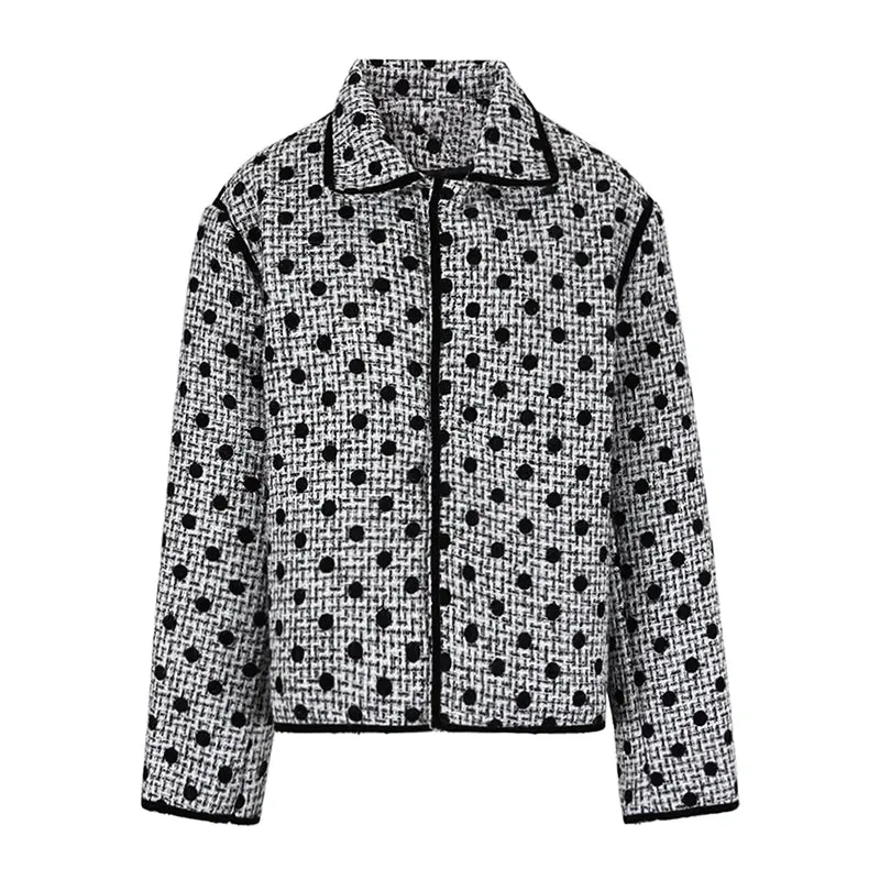 Pre Order:  Casual Big Dotted Loose Jacket