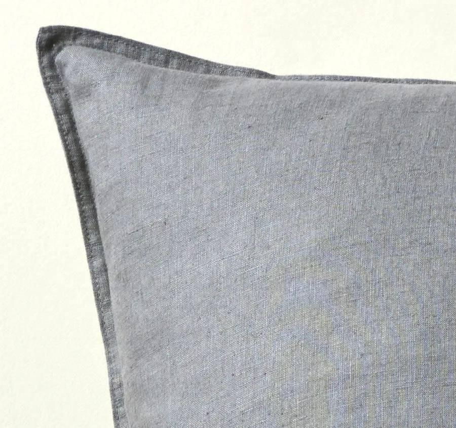 Ravello Linen European Pillowcase Pair Charcoal