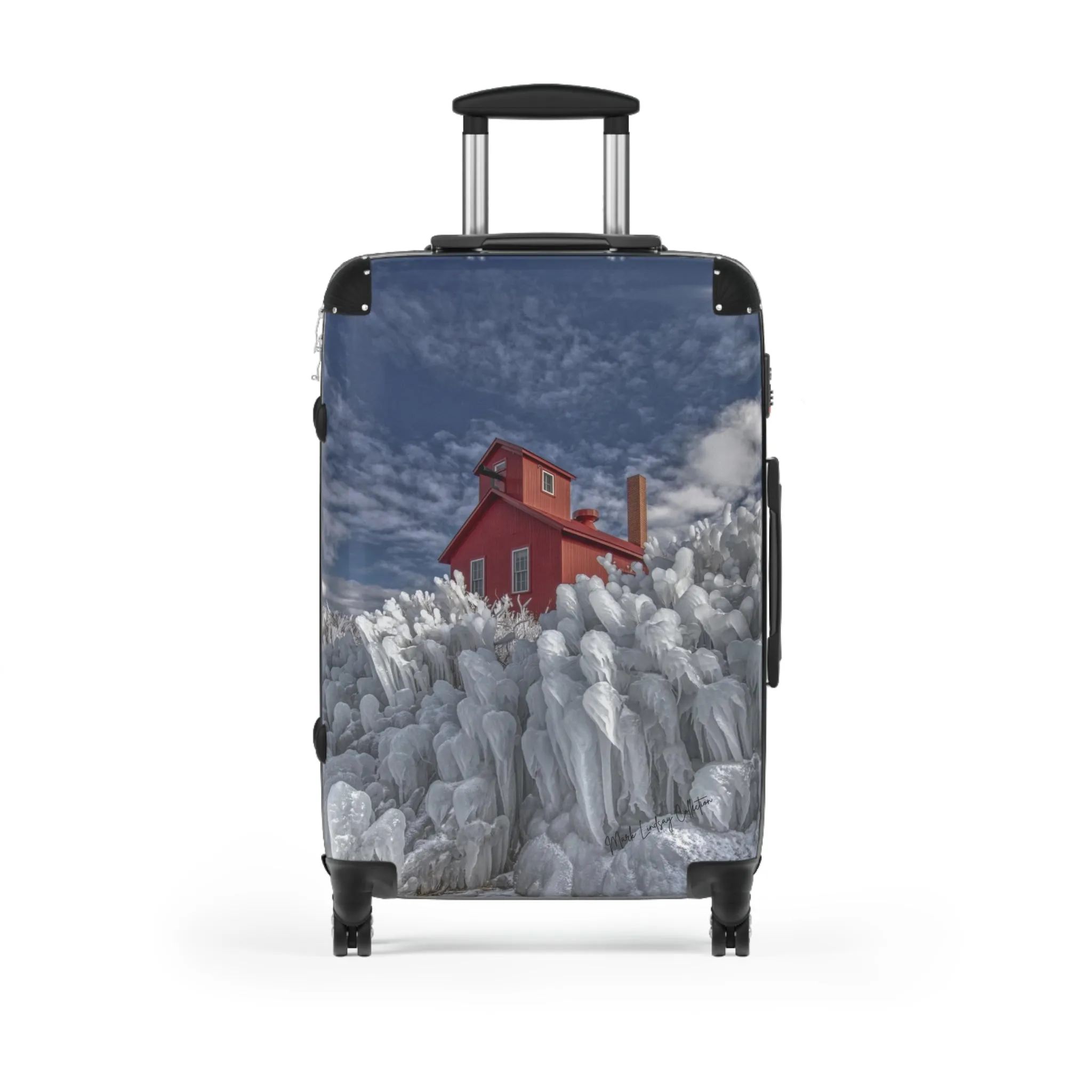 Red White & Blue Custom Art Luggage