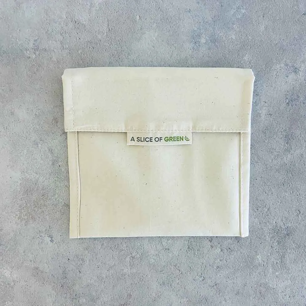 Reusable Organic Cotton Food Baggie - A Slice of Green