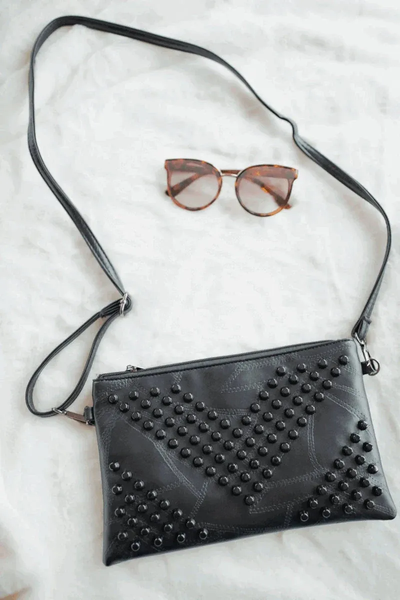 Samantha Studded Crossbody Shoulder Bag