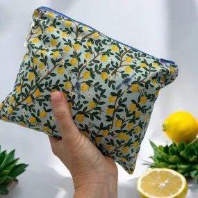 Sandwich Sized Reusable Zippered Bag Lemon Tree