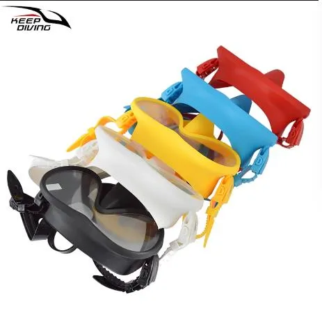 Scuba Diving Snorkeling Wide View Plano Lenses Anti-Fog Foldable Mask Adults 5 Colours DM409