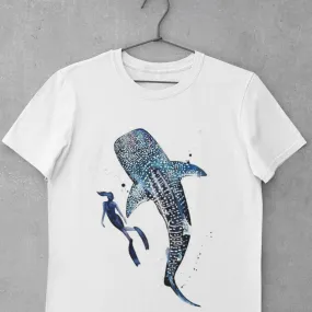 Scuba diving T-Shirt for Men | Free diver Whale Shark & Humpback