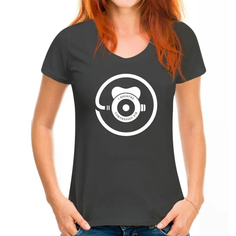 Scuba diving T-Shirt for Women | Regulator Print 'Compressed air'