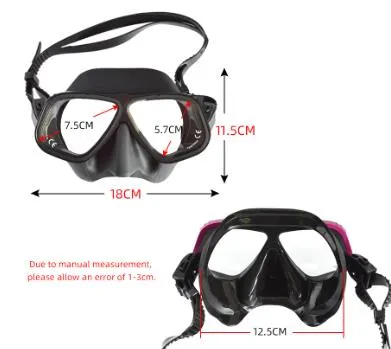 Scuba Free Diving Snorkeling Wide View Plano Lenses Anti-Fog Mask Aluminum Alloy Adults 8 Colours DM400