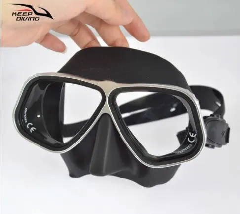 Scuba Free Diving Snorkeling Wide View Plano Lenses Anti-Fog Mask Aluminum Alloy Adults 8 Colours DM400