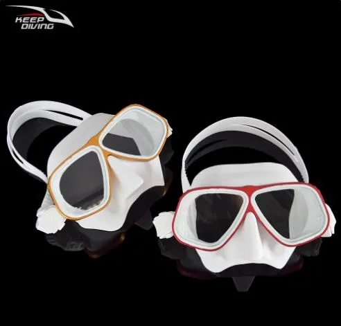 Scuba Free Diving Snorkeling Wide View Plano Lenses Anti-Fog Mask Aluminum Alloy Adults 8 Colours DM400