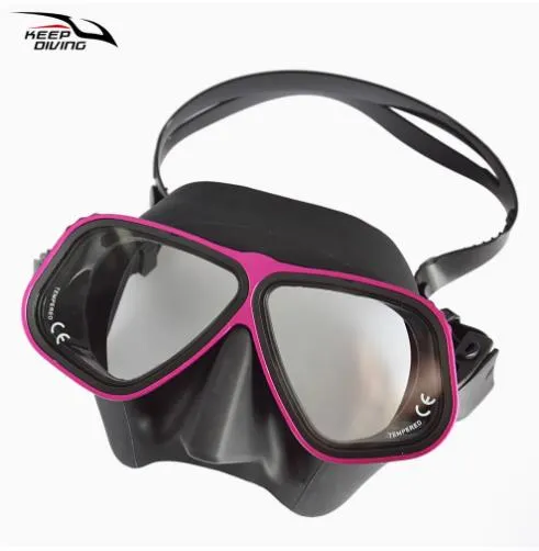 Scuba Free Diving Snorkeling Wide View Plano Lenses Anti-Fog Mask Aluminum Alloy Adults 8 Colours DM400