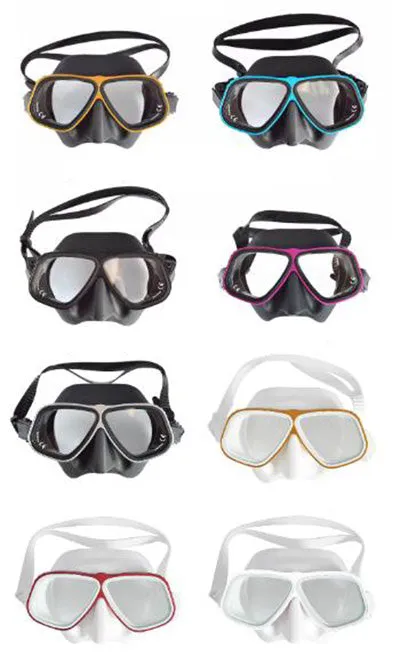 Scuba Free Diving Snorkeling Wide View Plano Lenses Anti-Fog Mask Aluminum Alloy Adults 8 Colours DM400