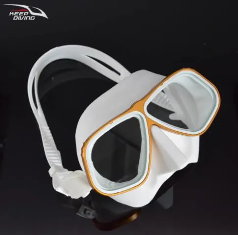 Scuba Free Diving Snorkeling Wide View Plano Lenses Anti-Fog Mask Aluminum Alloy Adults 8 Colours DM400