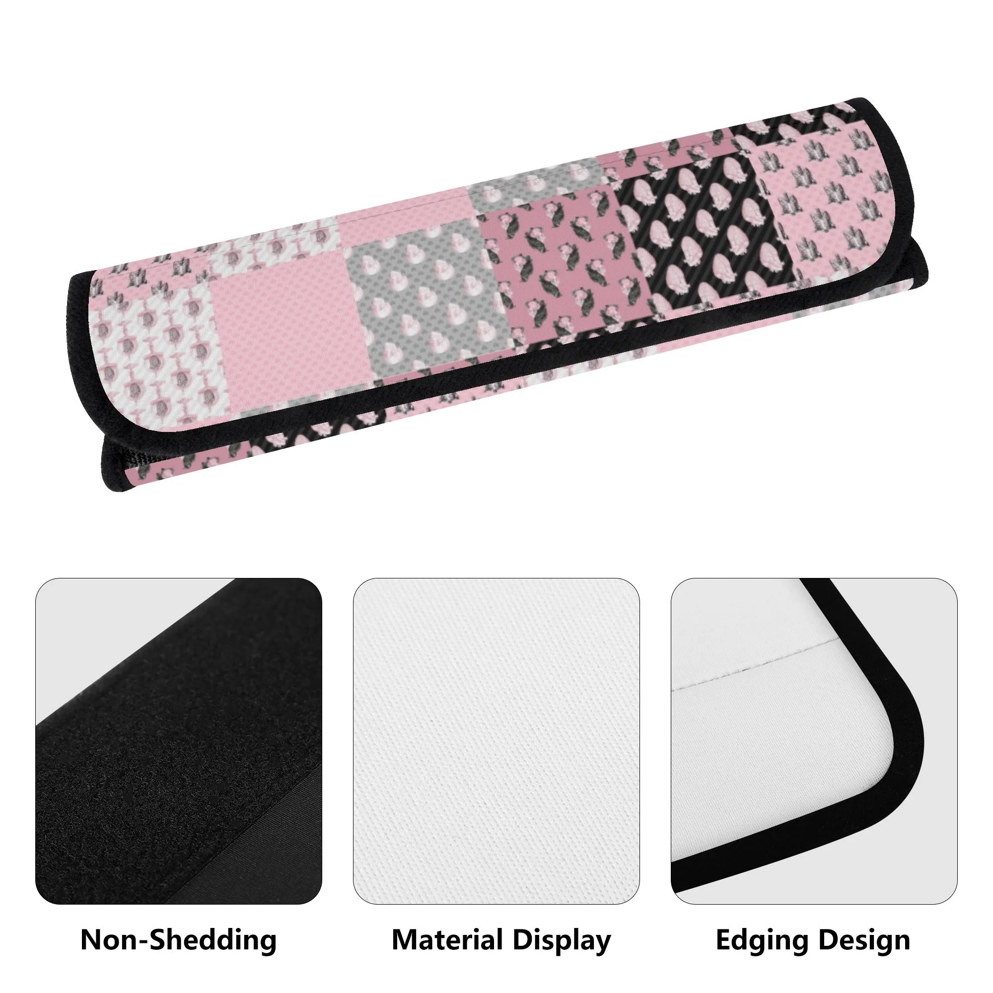 Seat Belt Cover for Cars | Vehicle Seatbelt Protector | Shoulder Pad/Cushion | Safety Belt Wrap | Pastel Goth Checkered