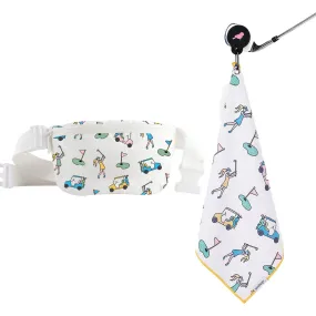 Set of 2: Golf Girl Magnetic Golf Towel and Women's Golf Accessories Belt Bag