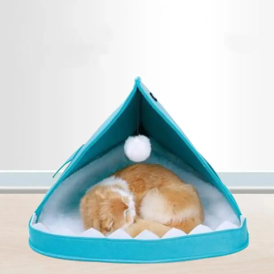 Shark Shape Folded Cats Bed