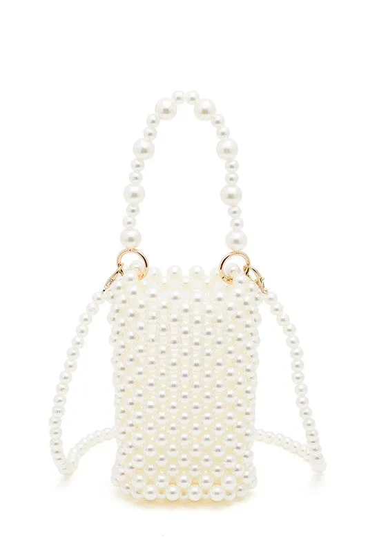 Shiny Things- Top Handle Clutch Beaded Bag