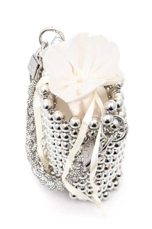 Shiny Things- Top Handle Clutch Beaded Bag