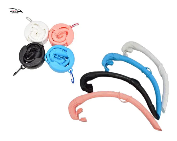 Silicone Foldable Diving Wet Tube Snorkel with Compact Storage Case 4 Colours SN-503P