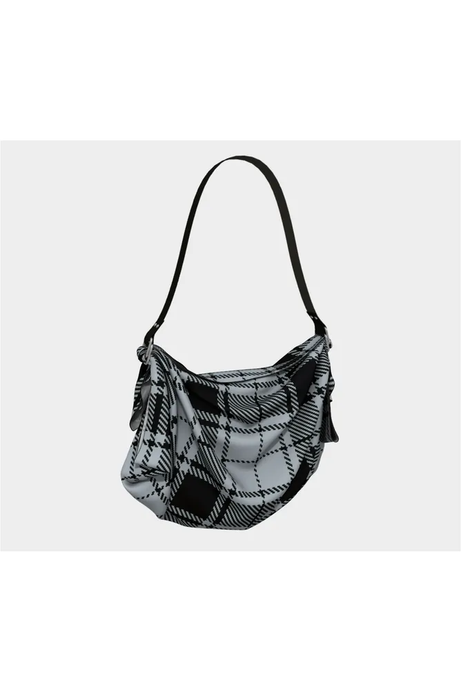 Silver Plaid Origami Bag