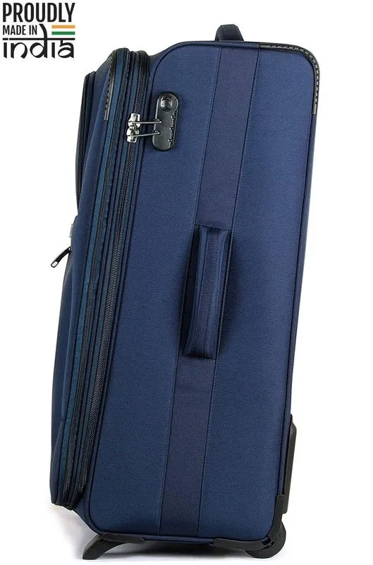 Single: Softsided Suitcase with 2 Wheels & Combination Lock | 75L | Space Navy Blue