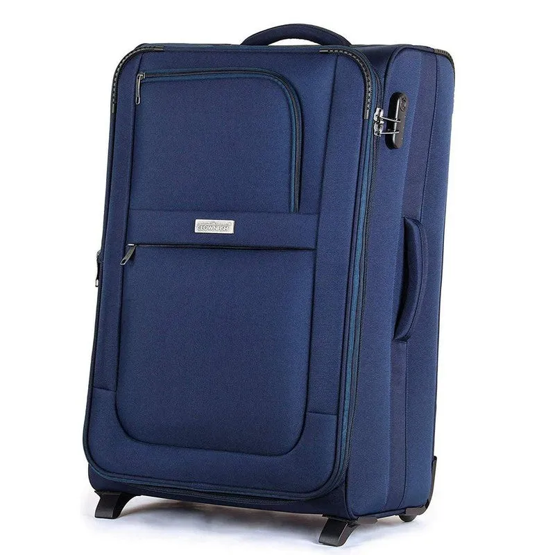 Single: Softsided Suitcase with 2 Wheels & Combination Lock | 75L | Space Navy Blue