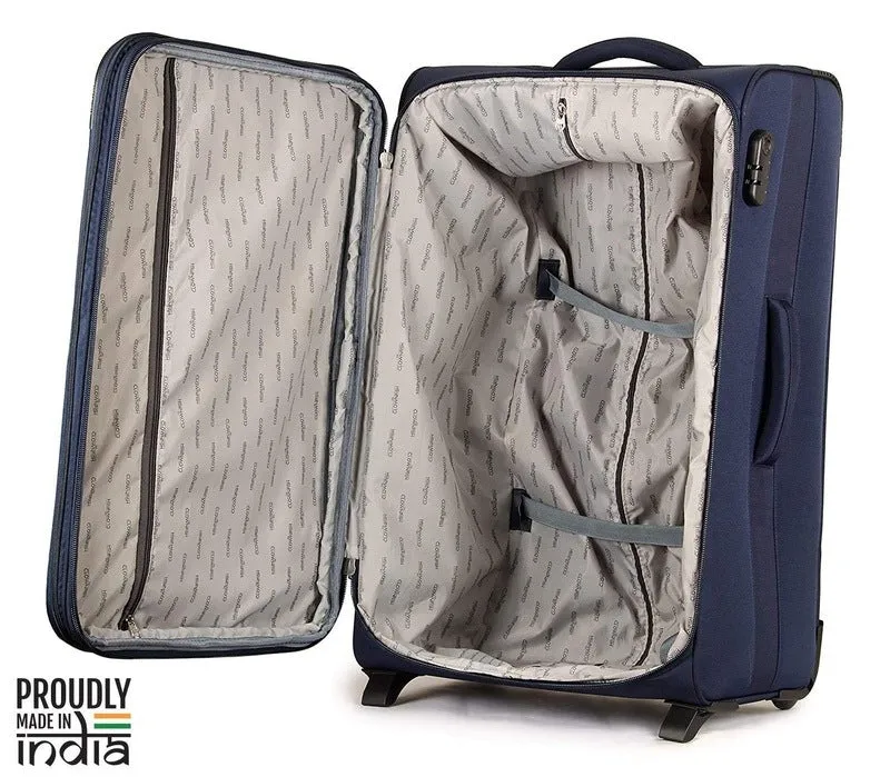 Single: Softsided Suitcase with 2 Wheels & Combination Lock | 75L | Space Navy Blue