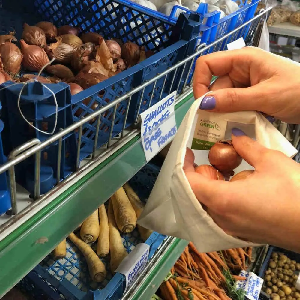 Small Recycled Cotton Produce Bag