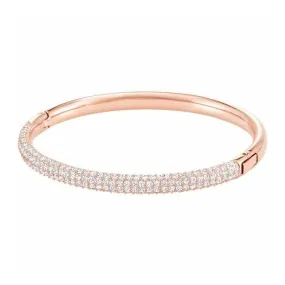 Stone White Rose Gold-tone Plated Bangle