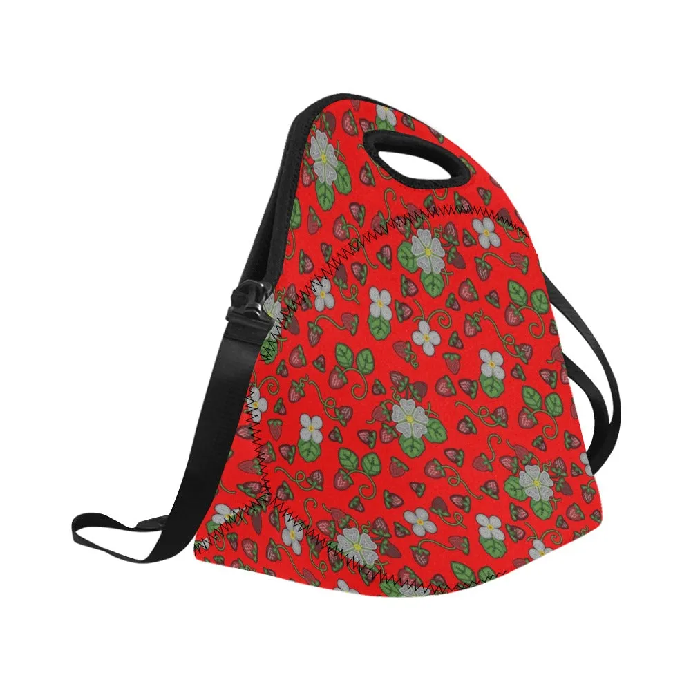 Strawberry Dreams Fire Neoprene Lunch Bag/Large