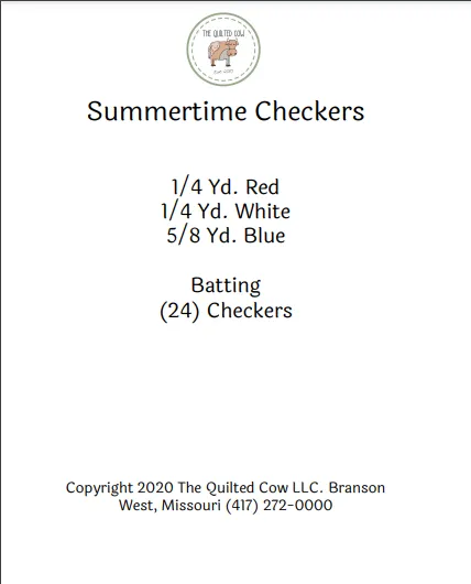 Summertime Checkers