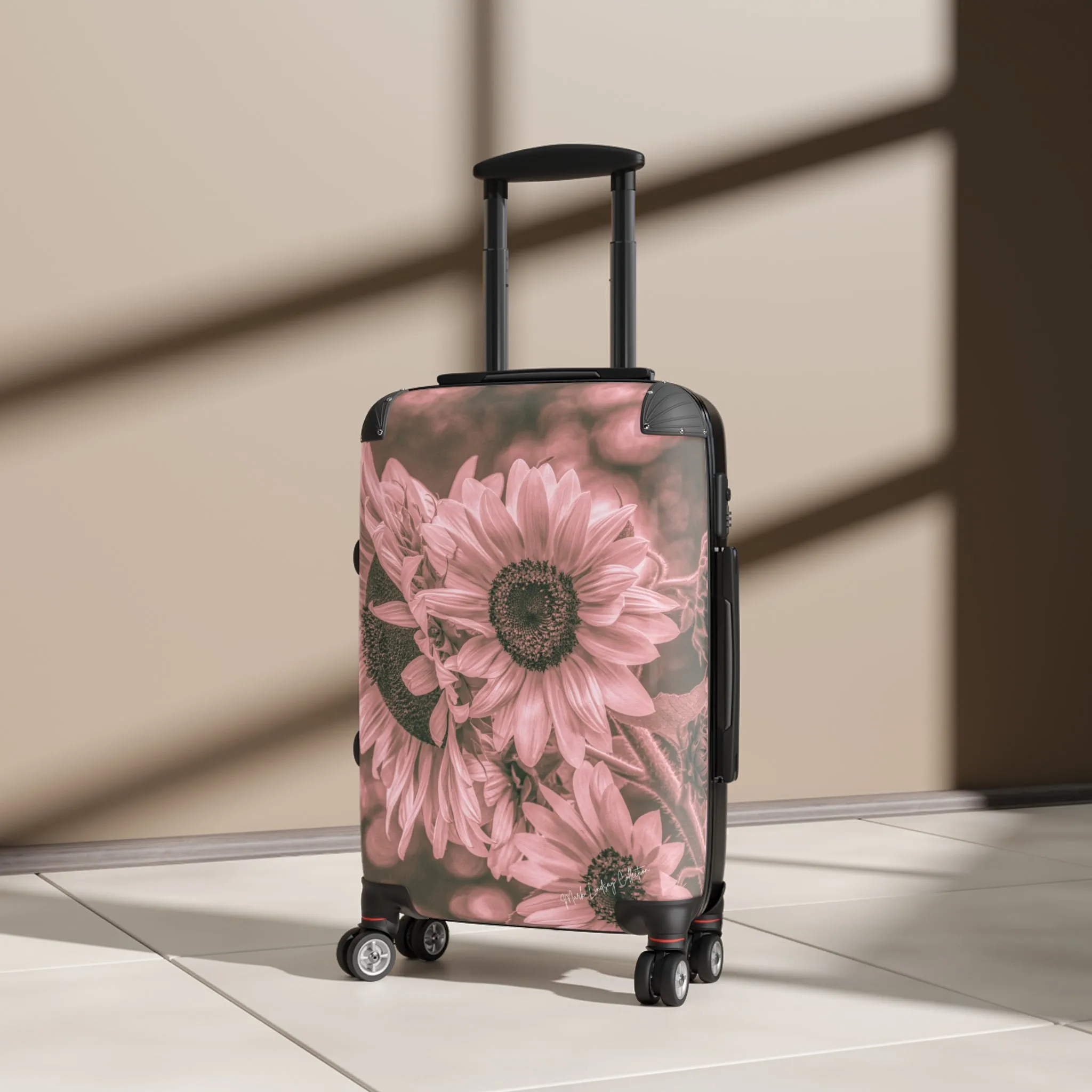 Sunflower Dreamy Pink Custom Art Luggage