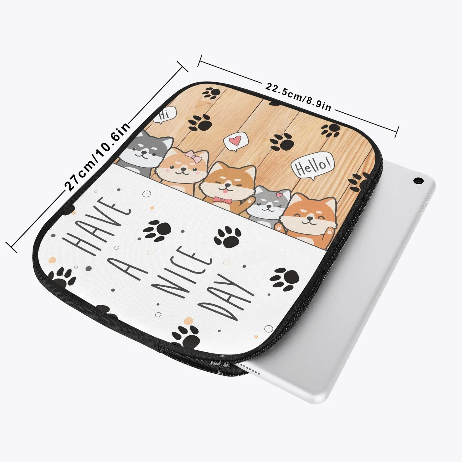 Tablet Sleeve - Cats, Have a nice day, awd-614