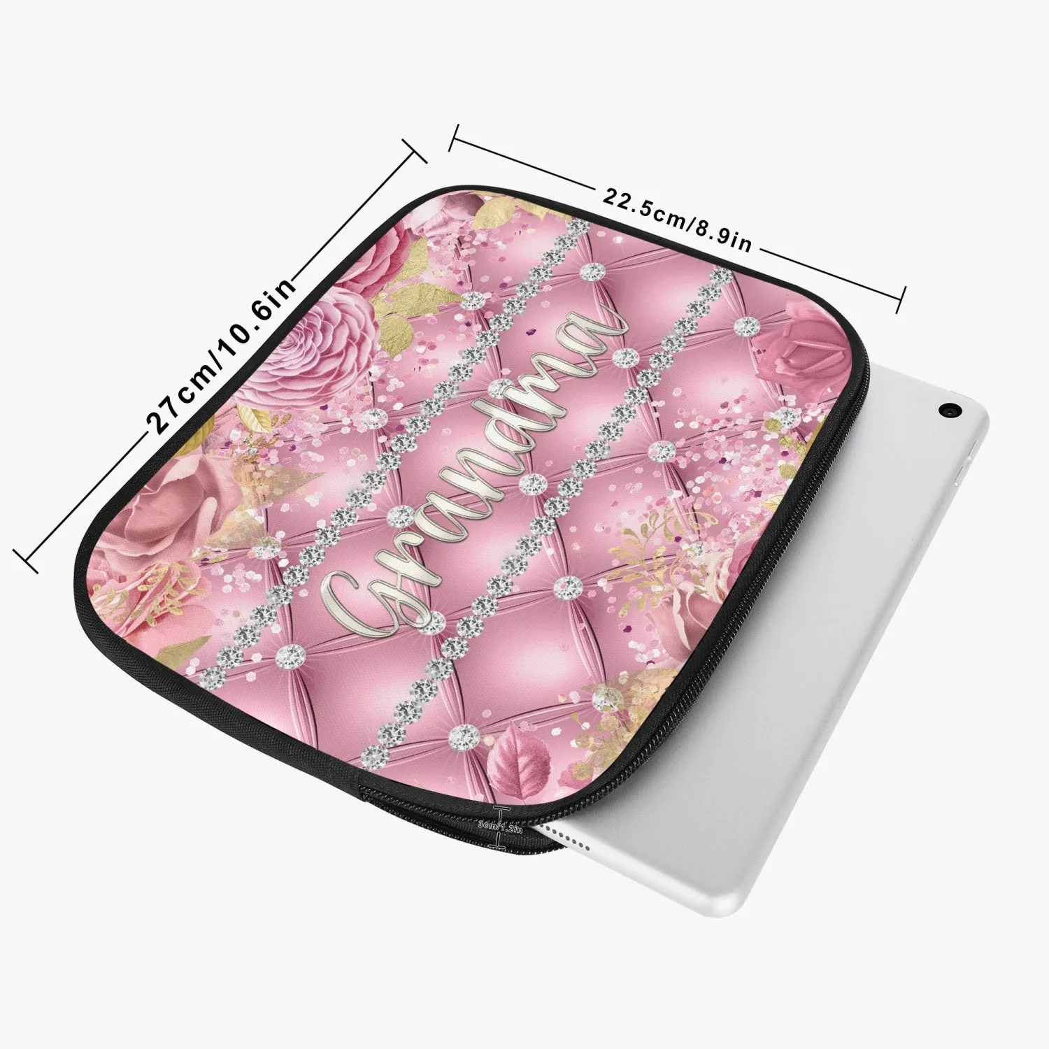 Tablet Sleeve - Pink Floral - Grandma