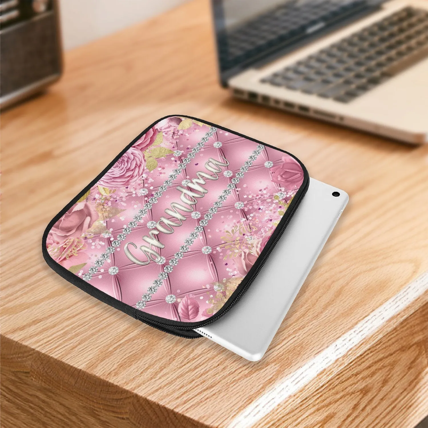 Tablet Sleeve - Pink Floral - Grandma