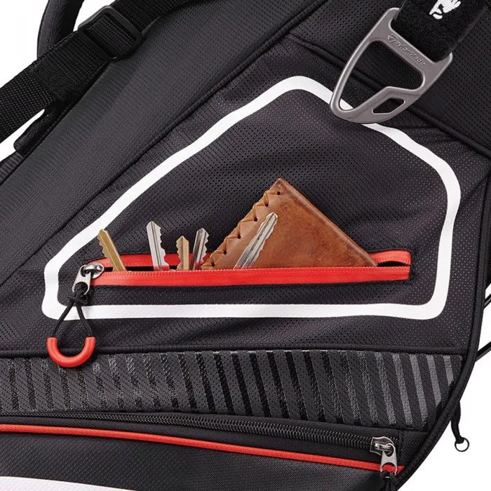 TaylorMade Pro 8.0 Stand Bag - Black/White/Red