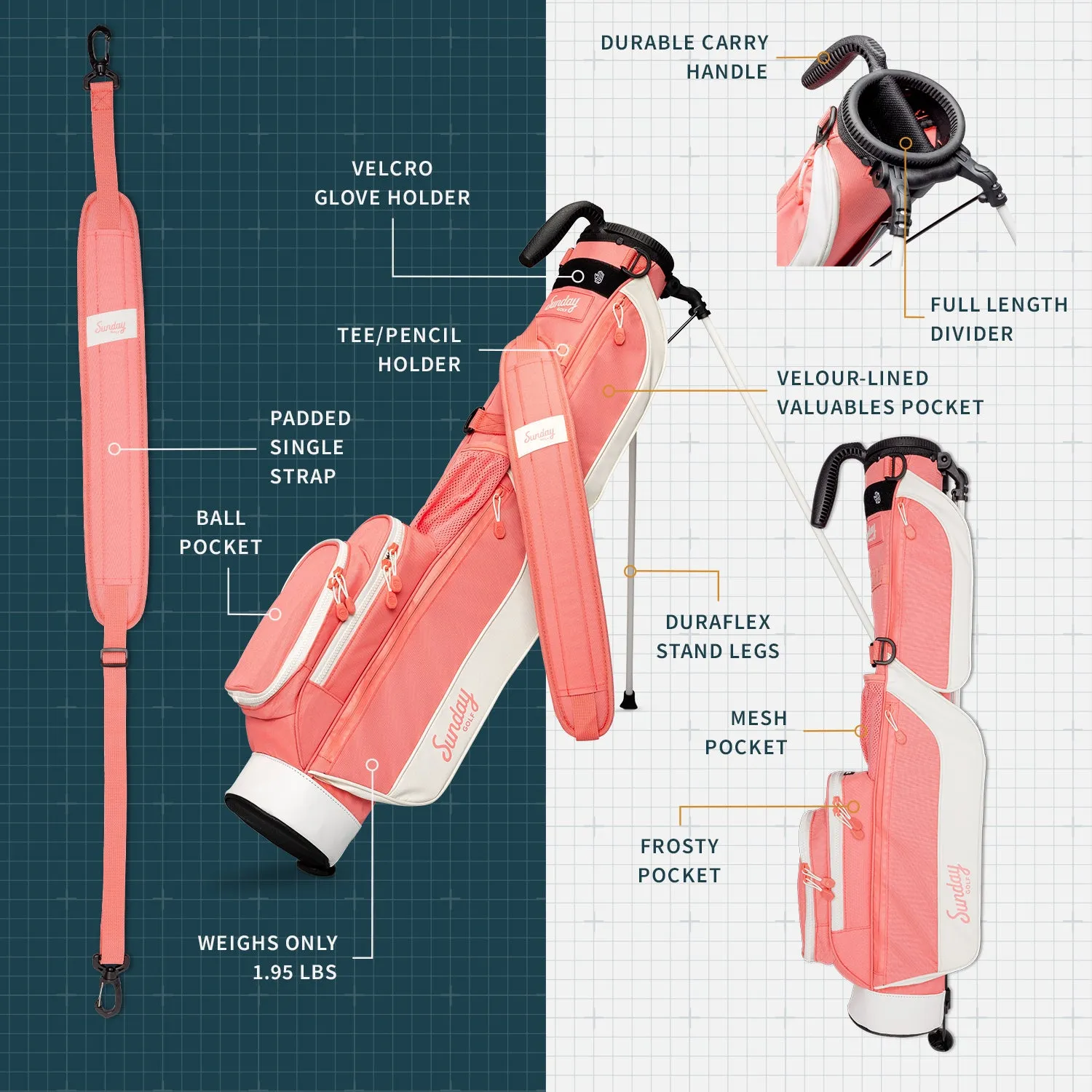 The Loma | Coral Reef Par 3 Bag