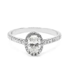 Tiffany Soleste Certificated Oval Diamond Ring - Platinum