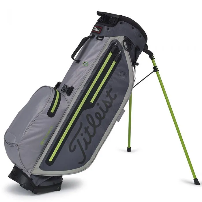 Titleist Players 4 Plus StaDry Waterproof Stand Bag - Charcoal/Grey/Apple