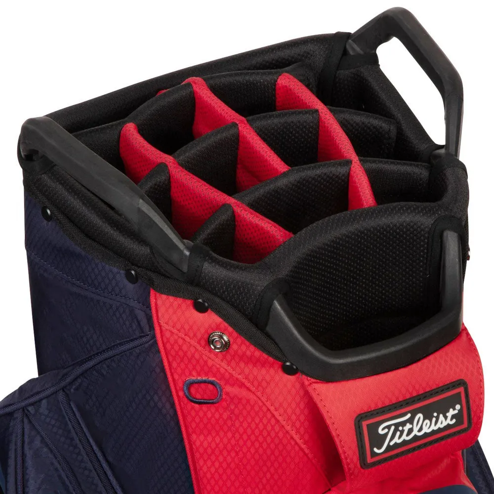 Titleist StaDry Cart 14 Waterproof Cart Bag - Navy/Red