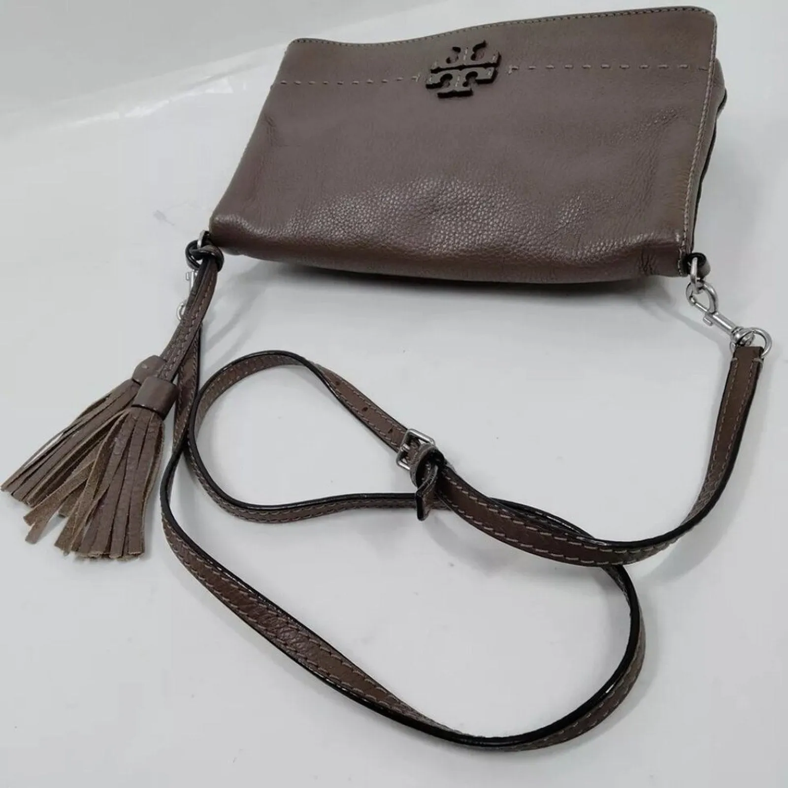 TORY BURCH  Brown Leather Shoulder Bag